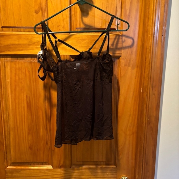 Mapale Lingerie 7487X Babydoll with Matching G String Black L/XL NWT - Picture 3 of 9